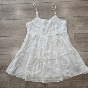 Urban Outfitters White Linen-Blend Dress